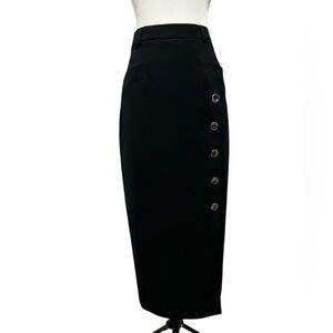 TED BAKER Mittie Side Buttons Pencil Skirt